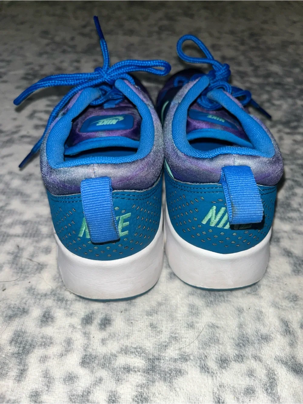 Nike Air Max Thea Print Women's Shoes Blue Spark/Green Glow Colorway Size 7.5